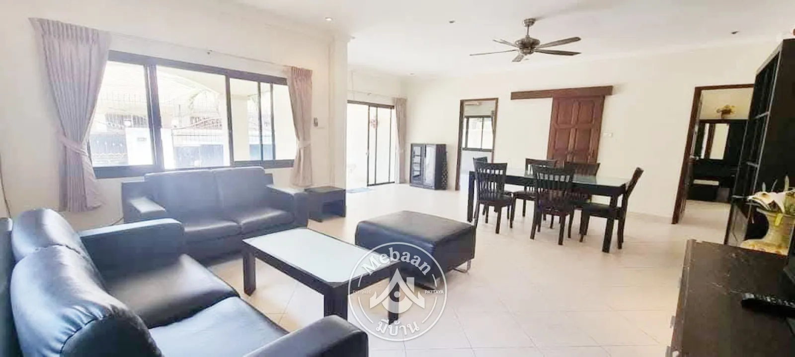🏠 3-Bedroom House with Private Pool near Jomtien Beach for Rent, Pattaya — 3