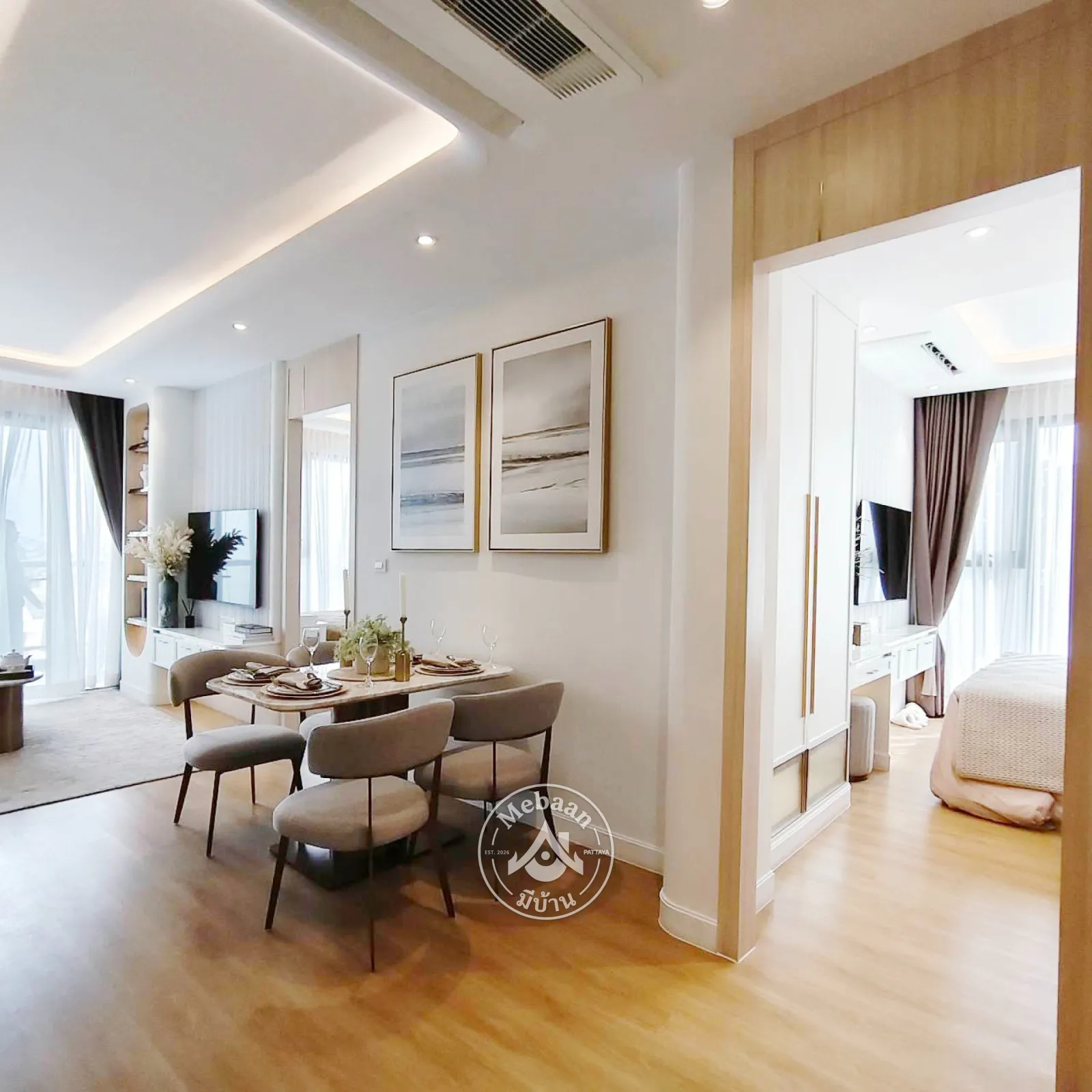 🏖️New project!!! Jomtien beach is just across the road from the project.—prices start from just 4,8xx,xxx Baht. — 30