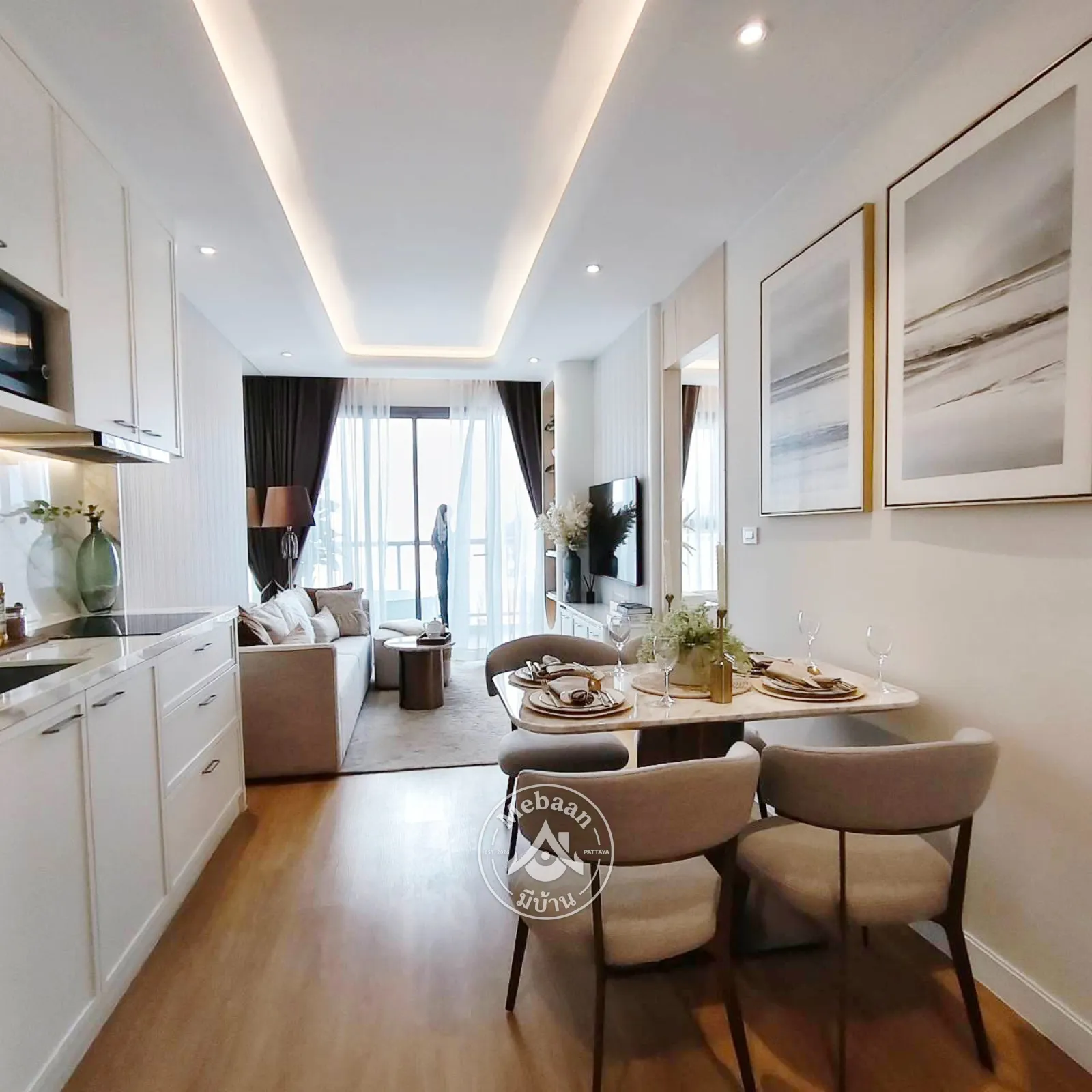🏖️New project!!! Jomtien beach is just across the road from the project.—prices start from just 4,8xx,xxx Baht. — 34