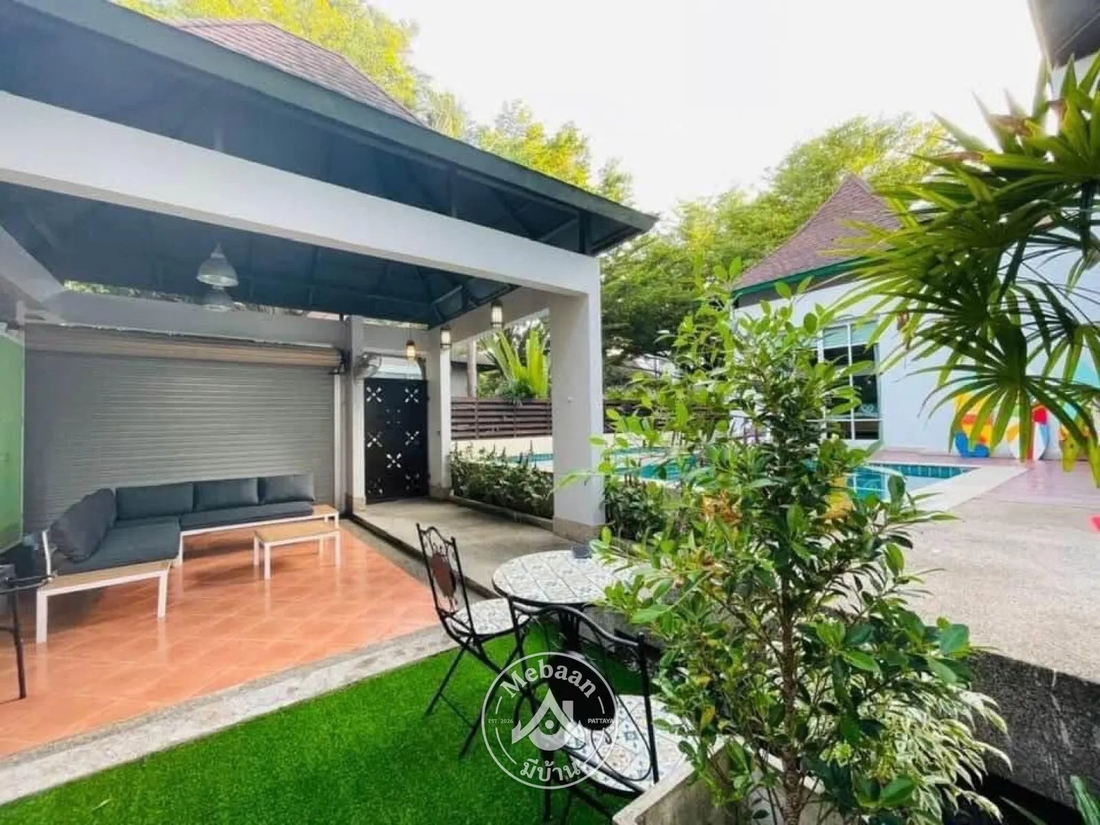 💫For Sale/Rent: 2-story, 3-bedroom detached house at Nagawari Pool Villa, Na Jomtien, Pattaya. — 1