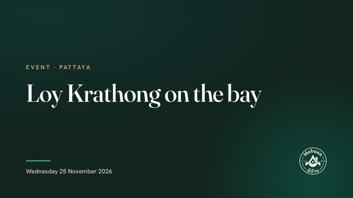 Loy Krathong falls on Wednesday 25 November 2026 — the prettiest night on the bay