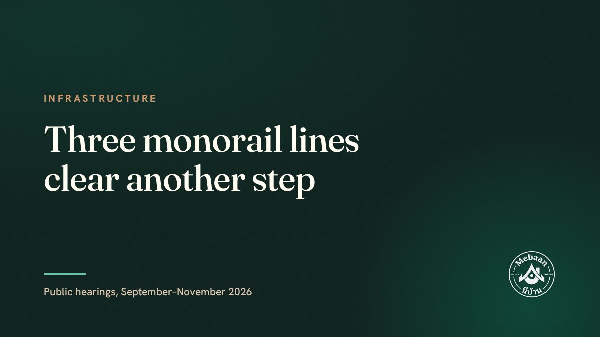 Pattaya's three-line monorail clears another step — public hearings run to November
